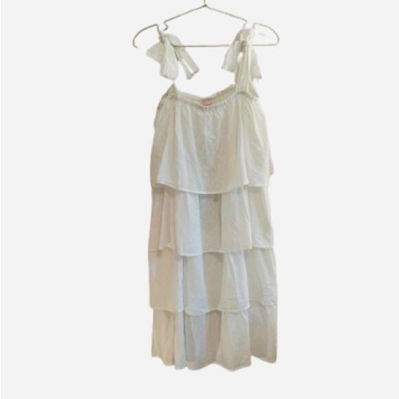 Victoria Dunn White Sleeveless Tiered Sundress NWT - Picture 2 of 10
